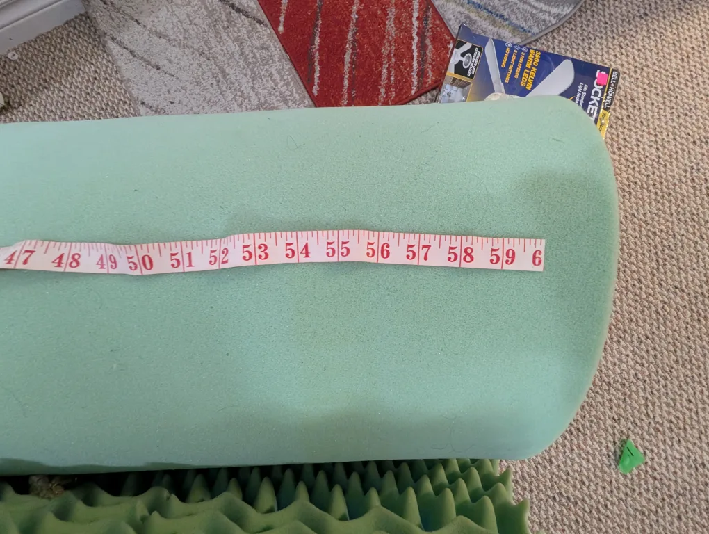 A coustic foam mattress approx 88 inch long and 62 inches wide image indicator(4)