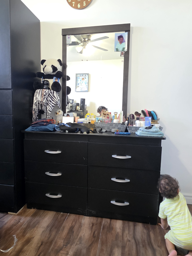 Black Dresser with Mirror