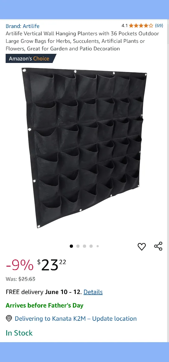Vertical wall hanging planter thumbnail