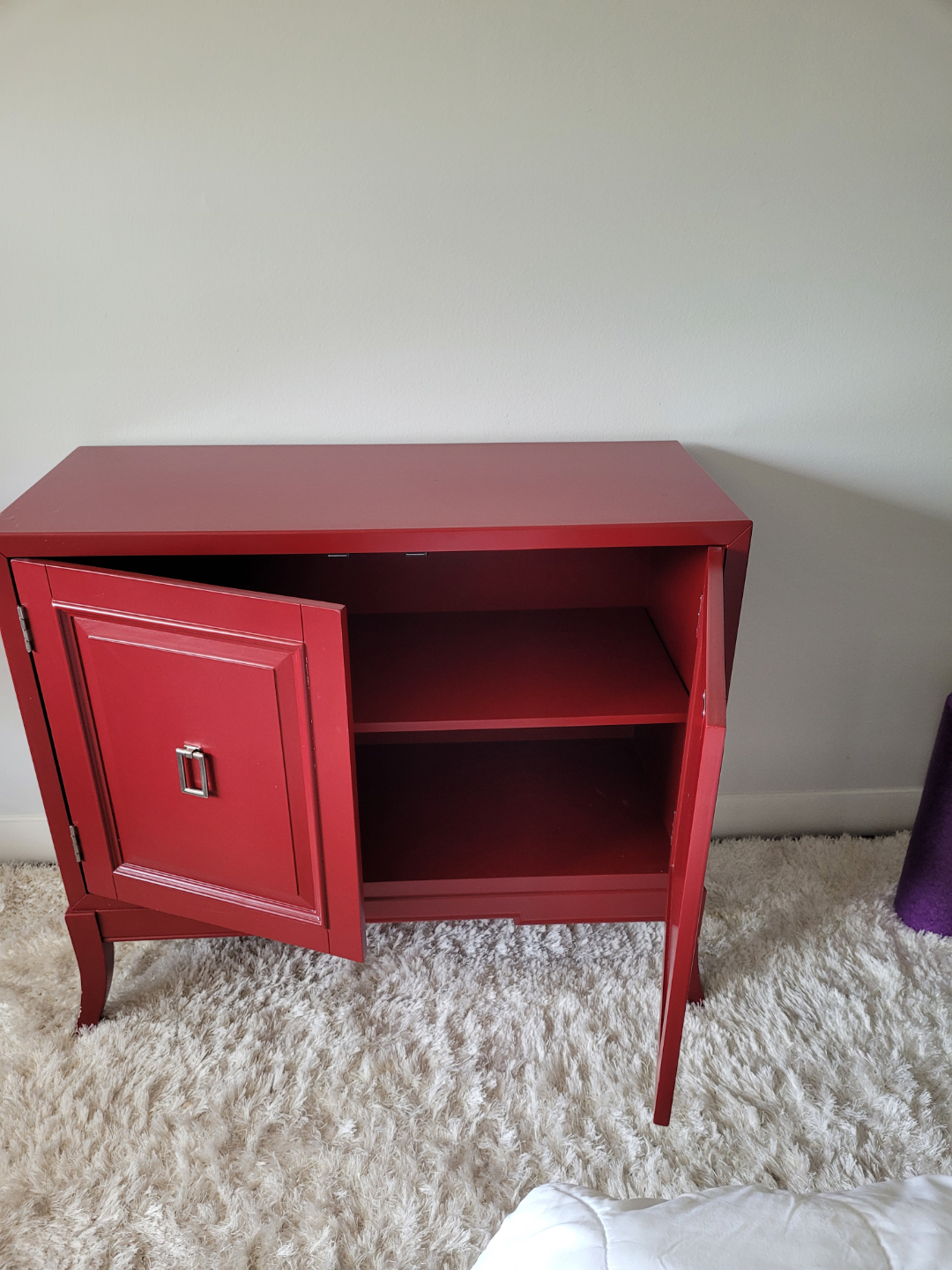 Red Accent Cabinet