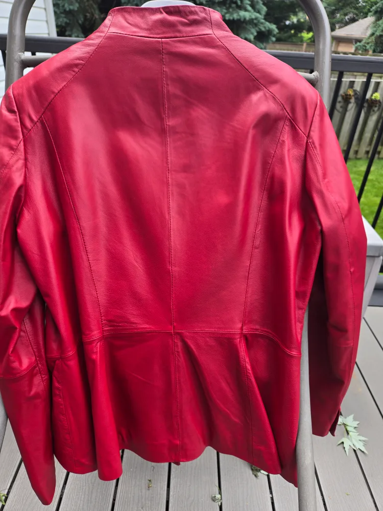 DANIER Red Leather Jacket - XL image indicator(2)