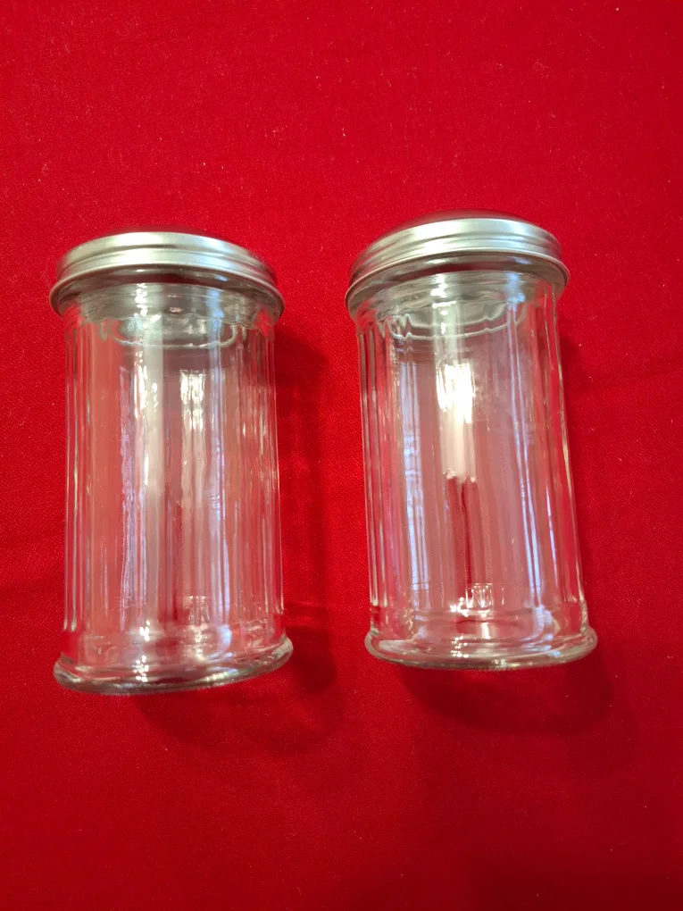 Pair of Retro Glass Sugar Dispensers $5 Each image indicator(2)
