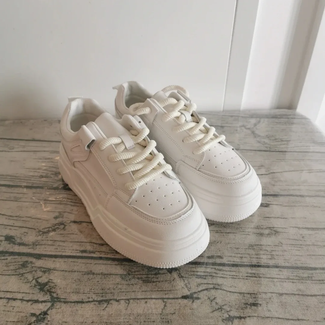 Brand New White Platform Sneakers - size 8 thumbnail