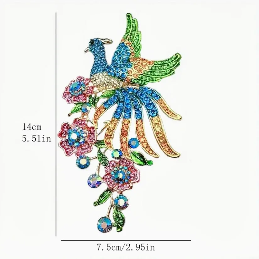 Colorful Peacock Brooch image indicator(2)
