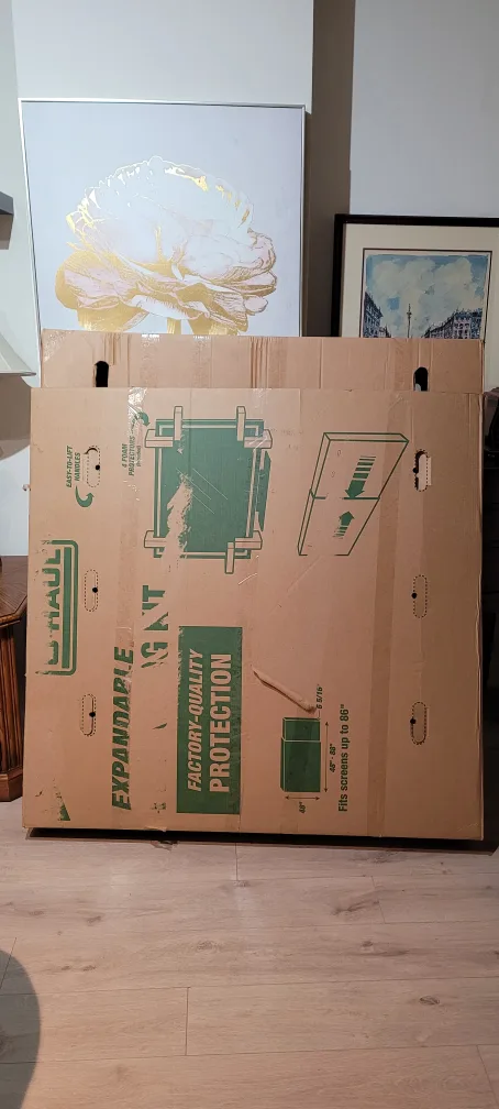 U-Haul Expandable TV cardboard (box) 48'' to 86" thumbnail