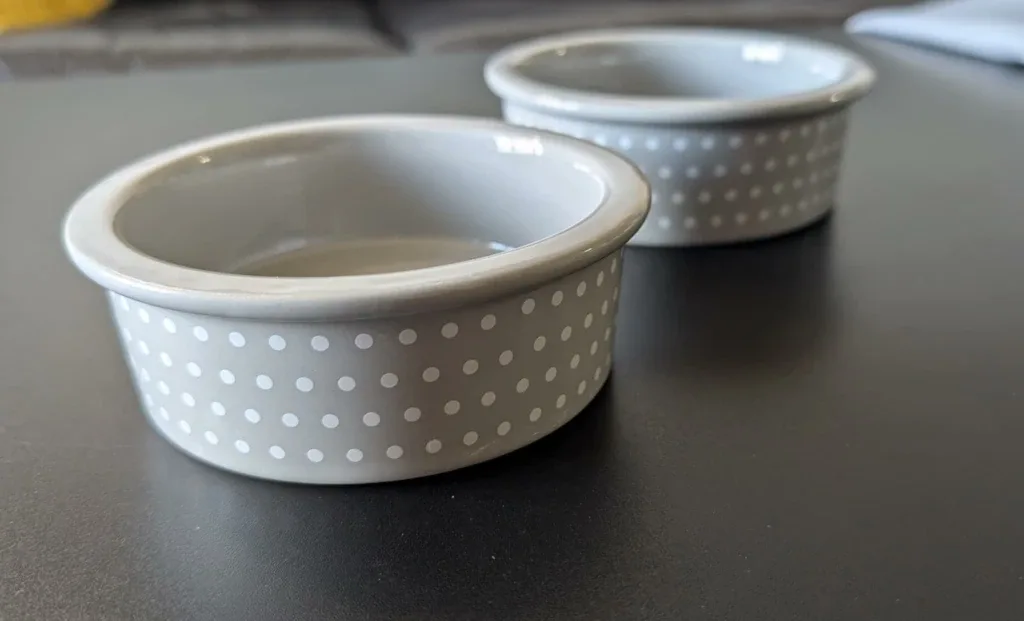 Pair of Small Whisker City Cat Bowls (read bio) image indicator(3)