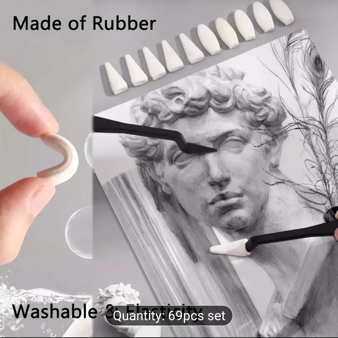 49 Pcs Professional Sketch Pencil with carry case and belt image indicator(5)