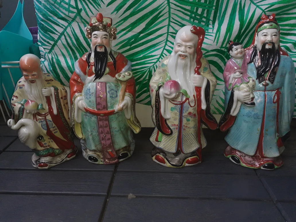 Vintage Chinese God Figurines (Set of 4) thumbnail