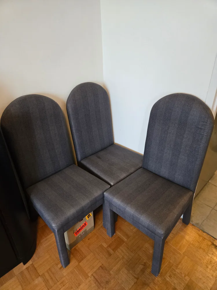 Dark Grey Upholstered Dining Chairs (set of 5) thumbnail