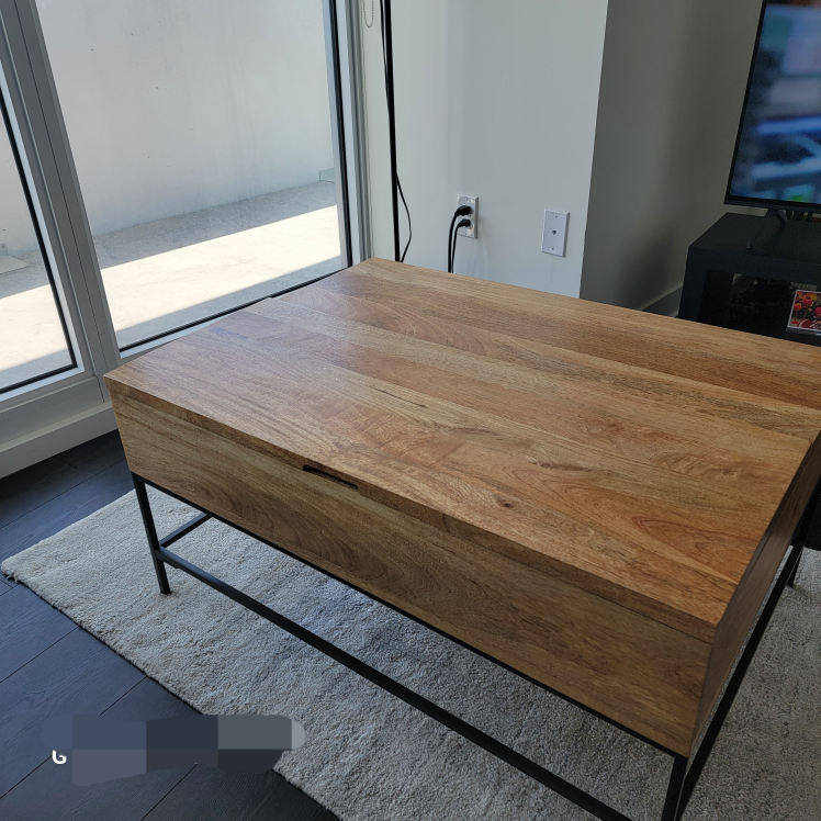 West Elm Mangowood Lift-Top Coffee Table - photo 3