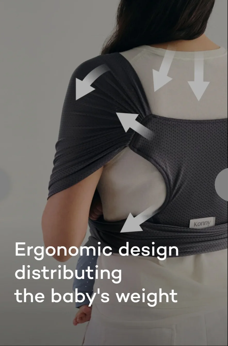 Konny Baby Wrap Carrier - Black image indicator(6)