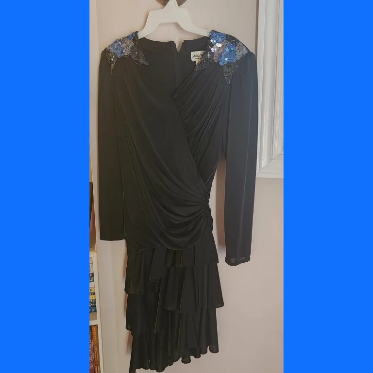 VINTAGE Abby Kent Black Evening Dress thumbnail