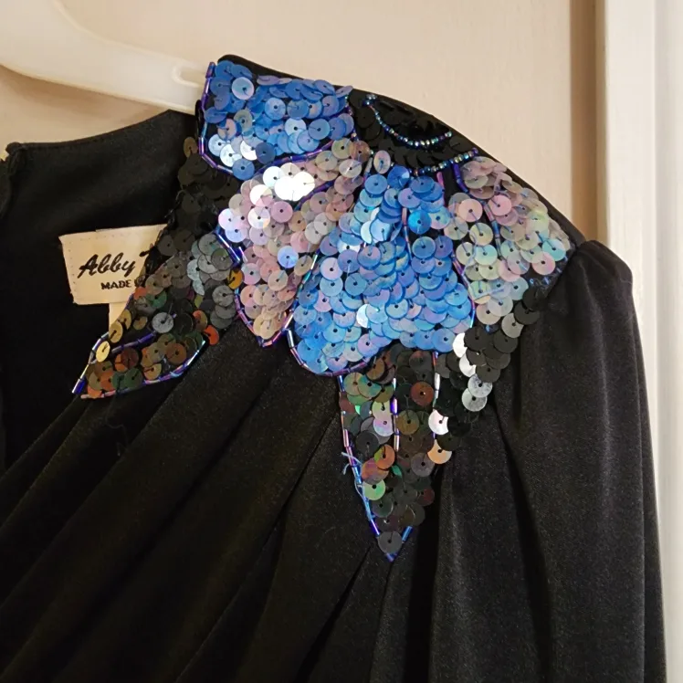 VINTAGE Abby Kent Black Evening Dress image indicator(3)