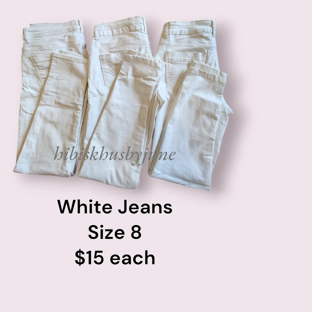 White Jeans - Size 8 price is for 1 item. thumbnail