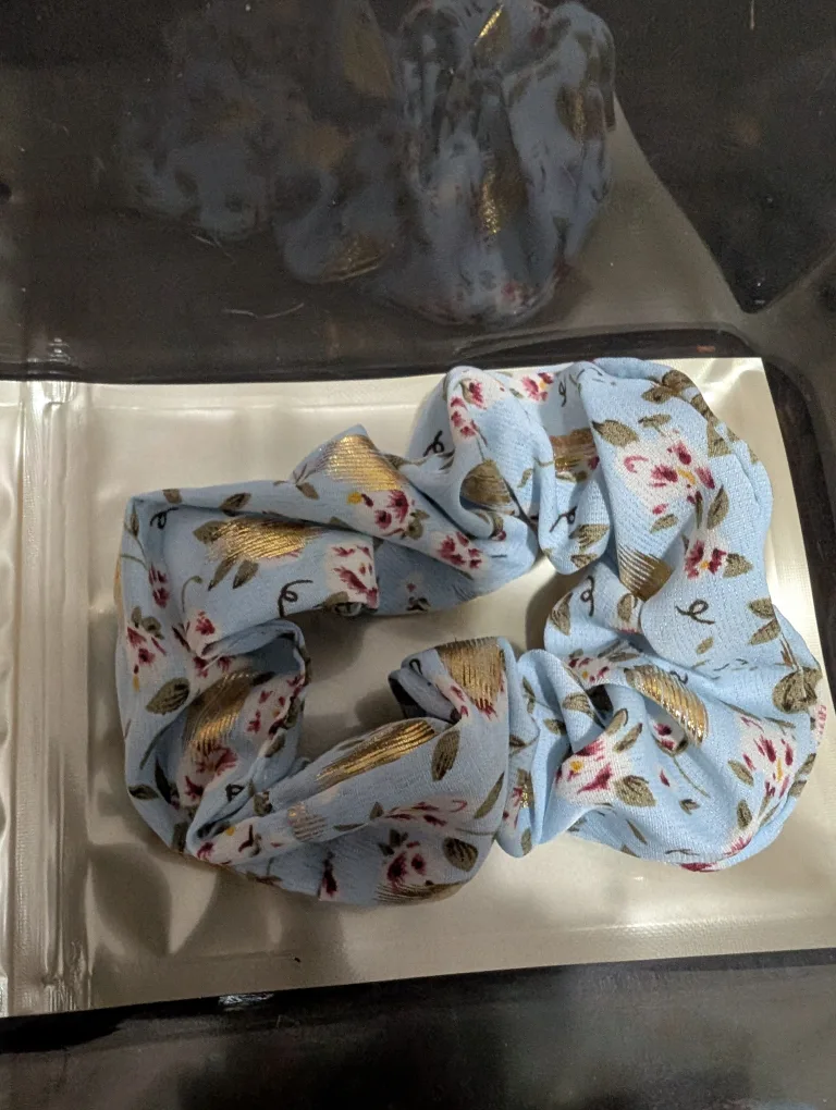 Hair Scrunchies - Butterfly and Floral Patterns $5 each thumbnail