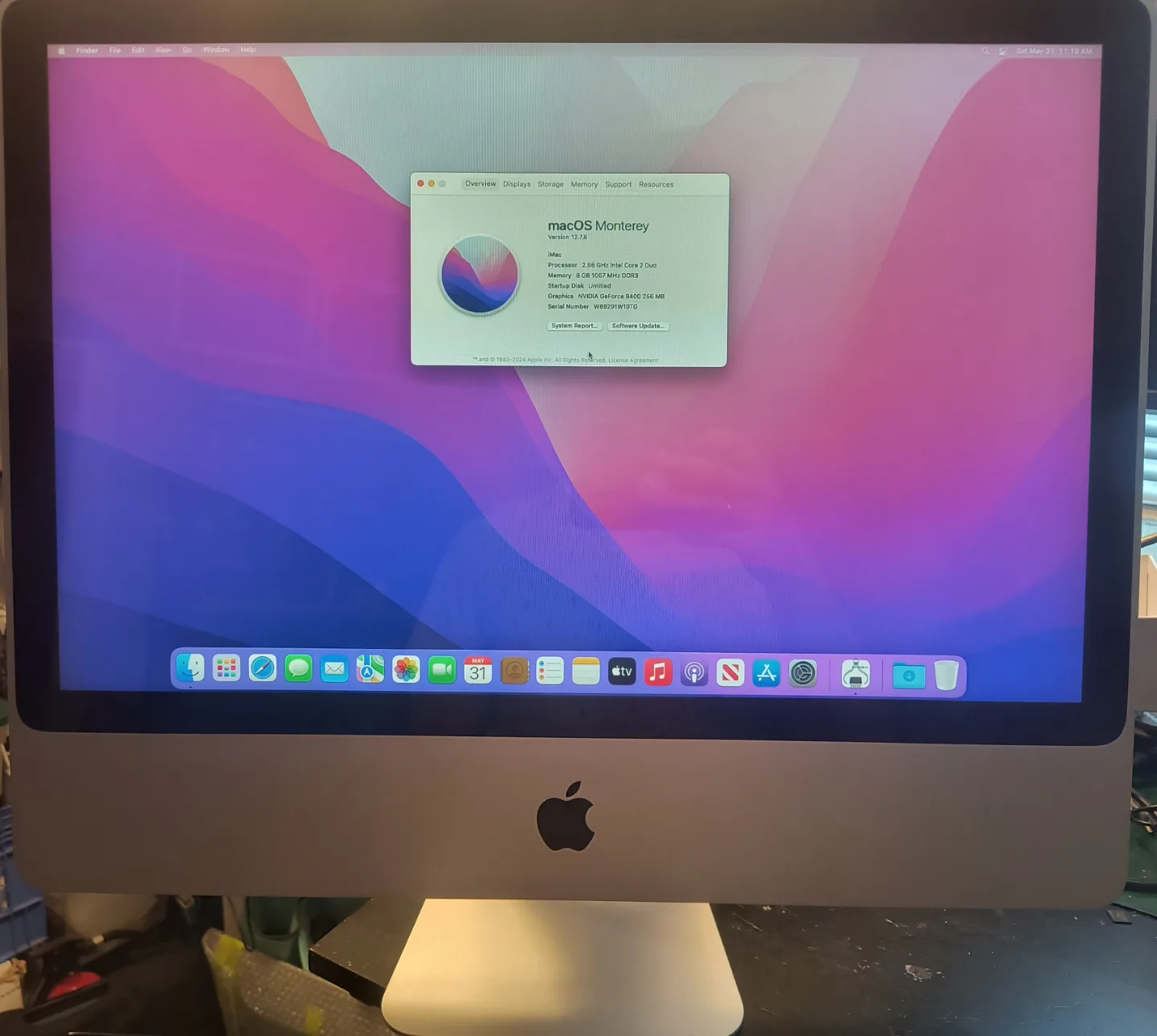 2009 iMac 24" macOS 12 8GB RAM thumbnail