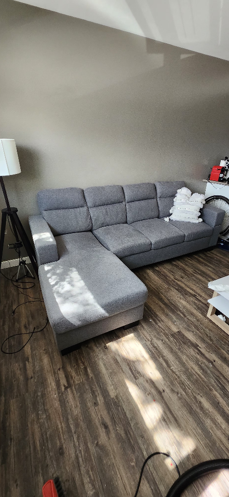 Grey Sectional Sofa with Storage