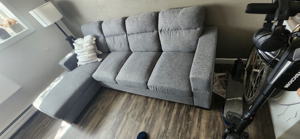 Grey Sectional Sofa with Storage - photo 4