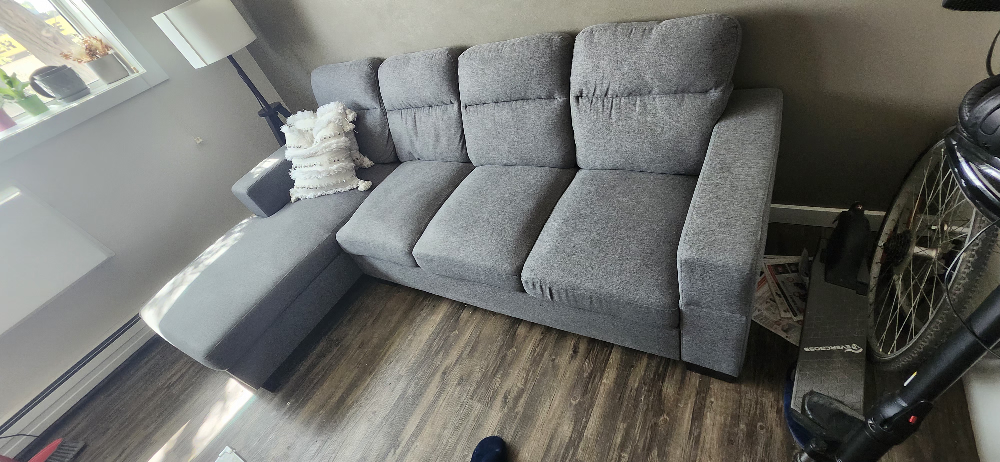 Grey Sectional Sofa with Storage - photo 5