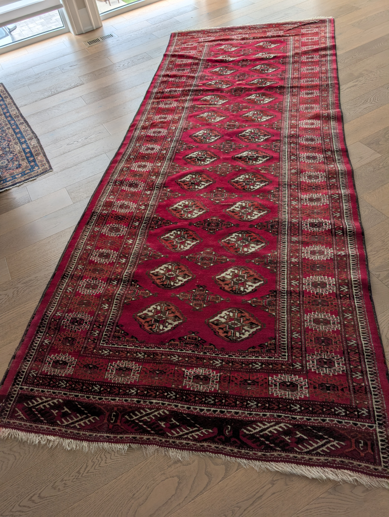 Red patterned rug