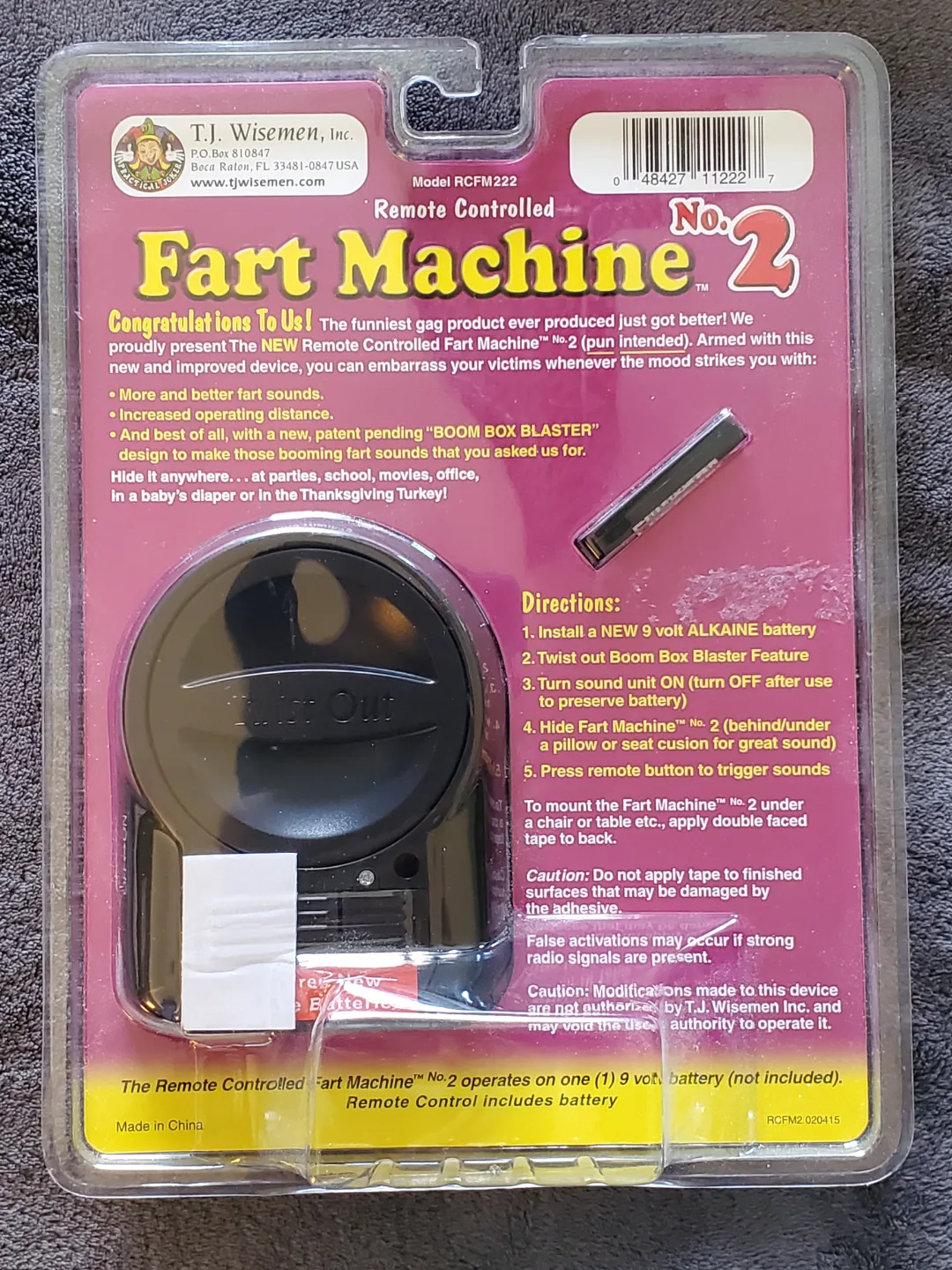 BNIB - Remote Controlled Fart Machine No. 2 image indicator(2)