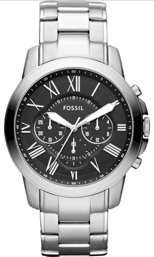 New Fossil Men's Grant Quartz Stainless Steel Chronograph Watch