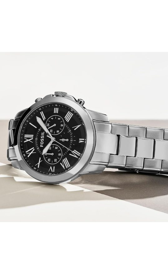 New Fossil Men's Grant Quartz Stainless Steel Chronograph Watch - photo 3