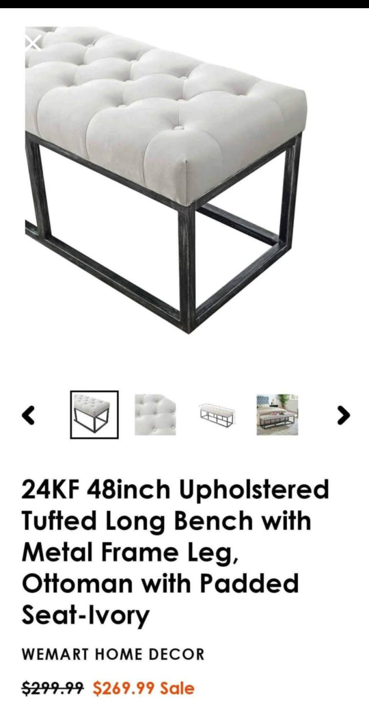 Tufted Ottoman Bench - photo 3