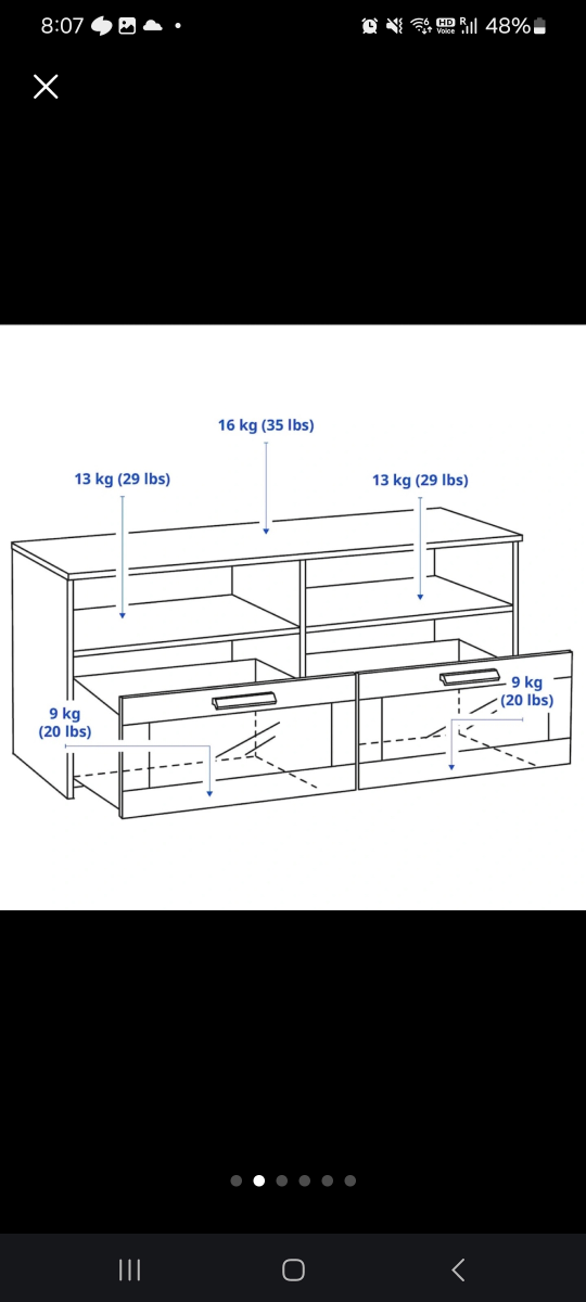 White TV Stand + Toshiba TV - photo 4