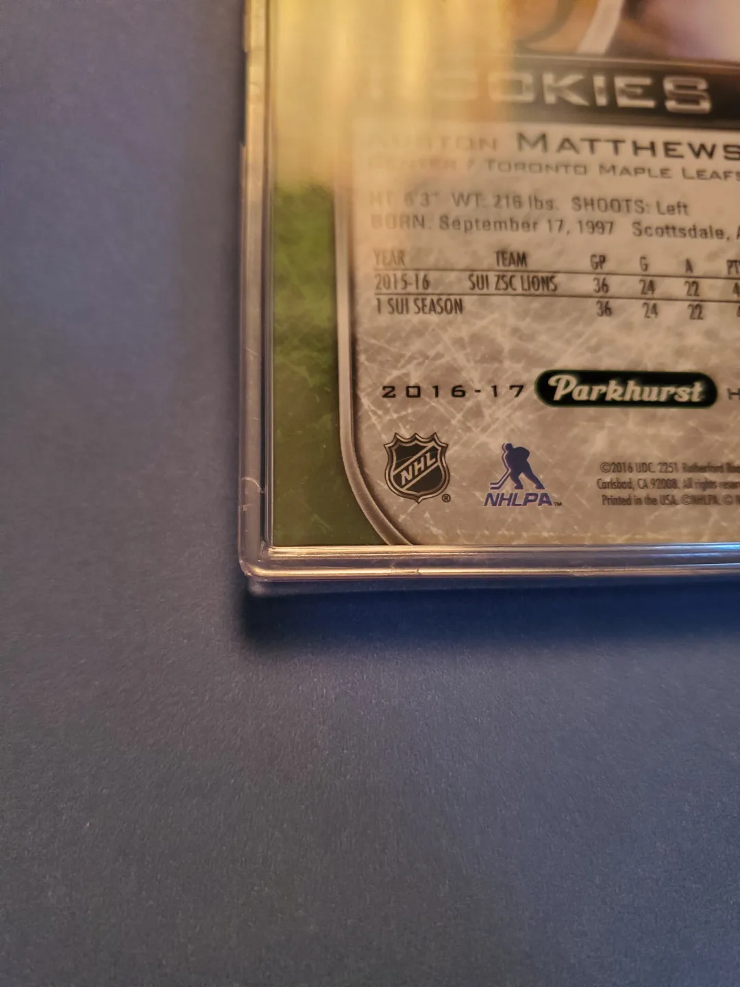 2016-17 PARKHURST ROOKIES AUSTON MATTHEWS #370 image indicator(3)