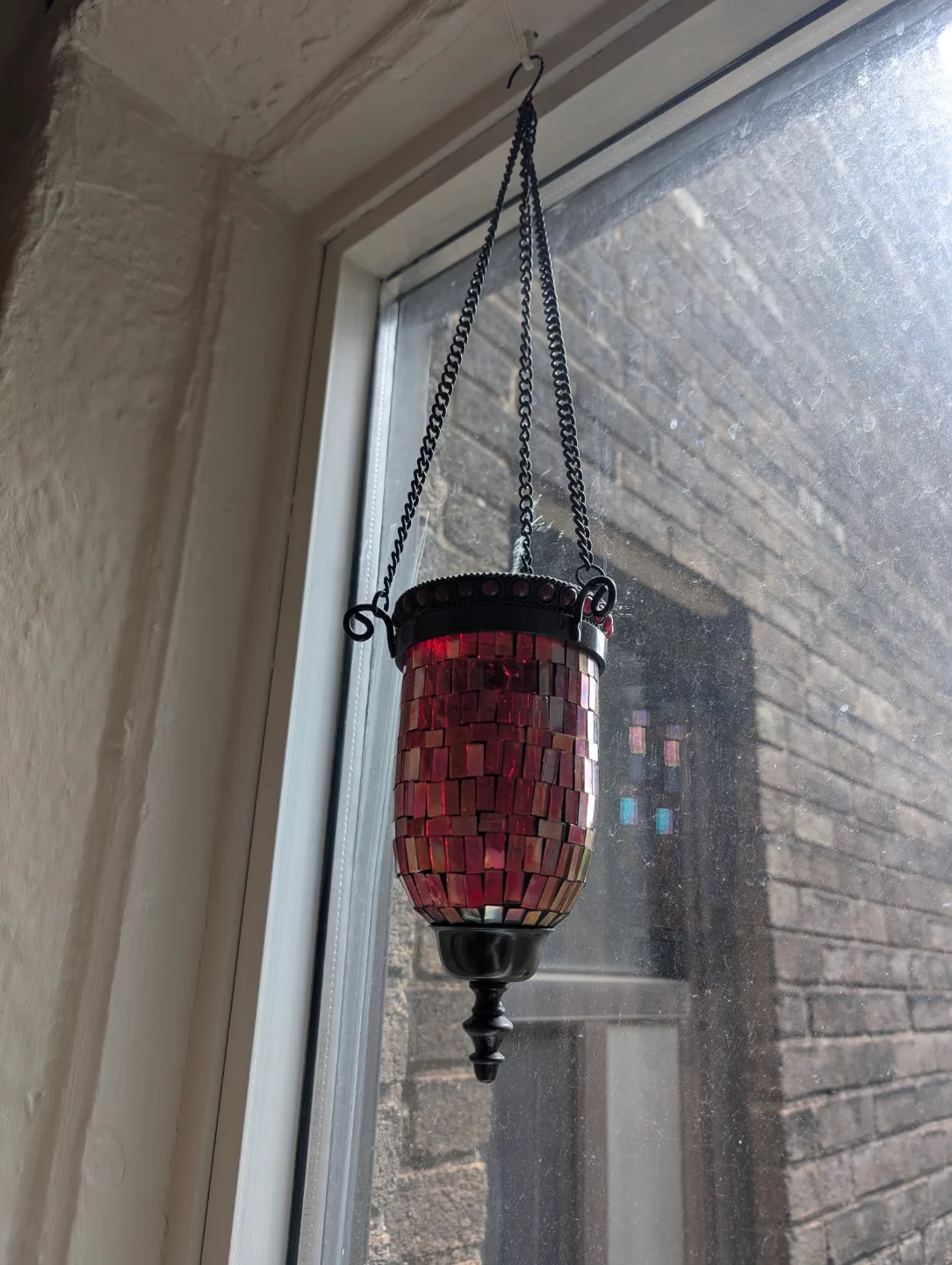 Hanging Red Mosaic Lantern image indicator(2)