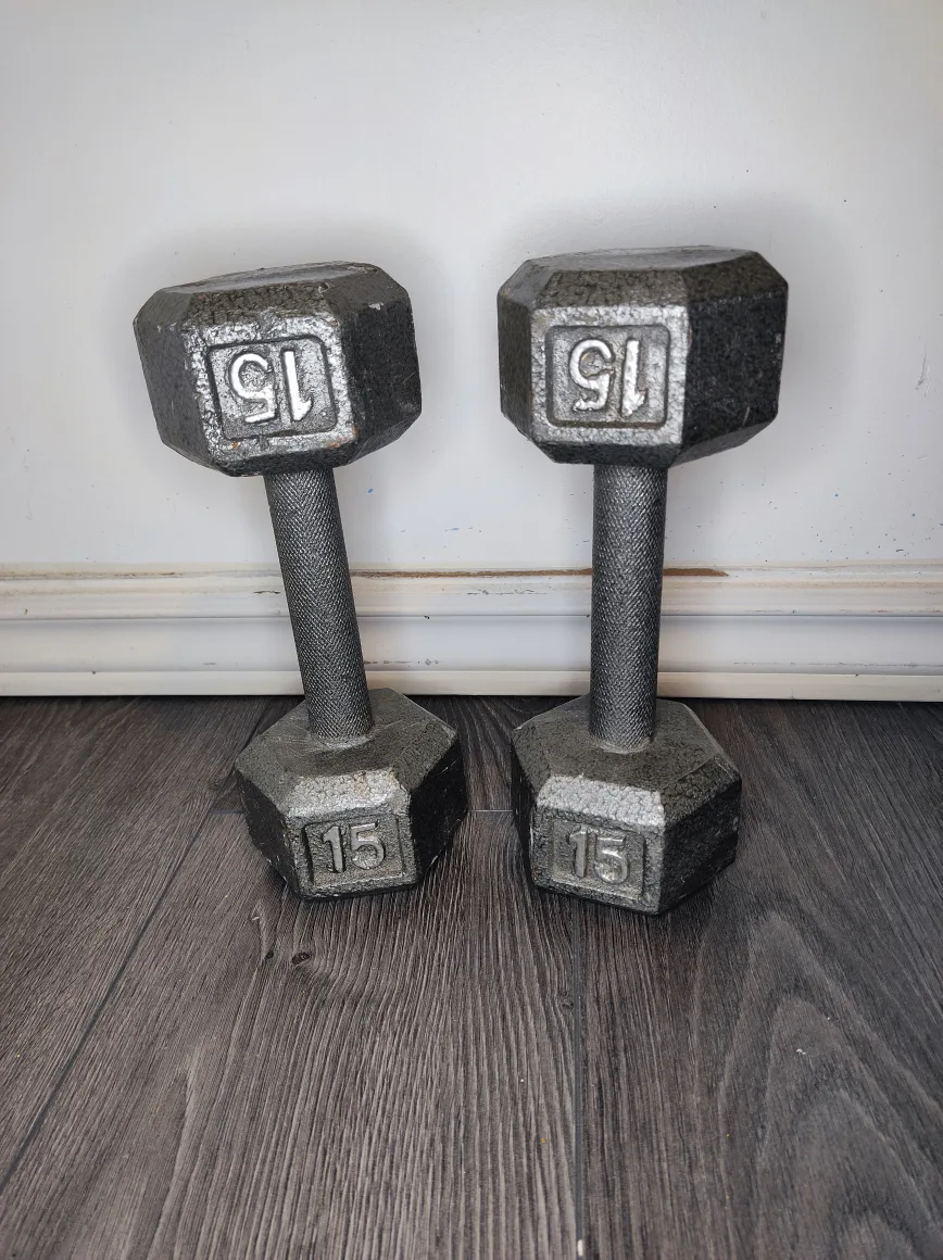 Pair of 15 lb Dumbbells thumbnail