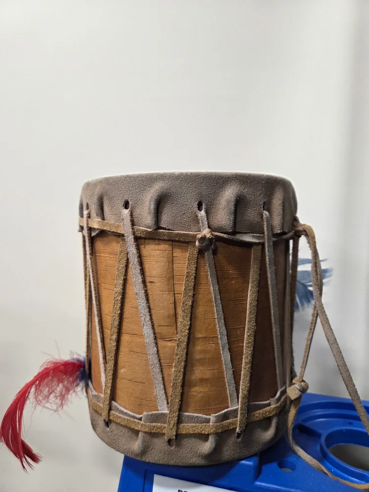 Handmade Drum with Feathers thumbnail