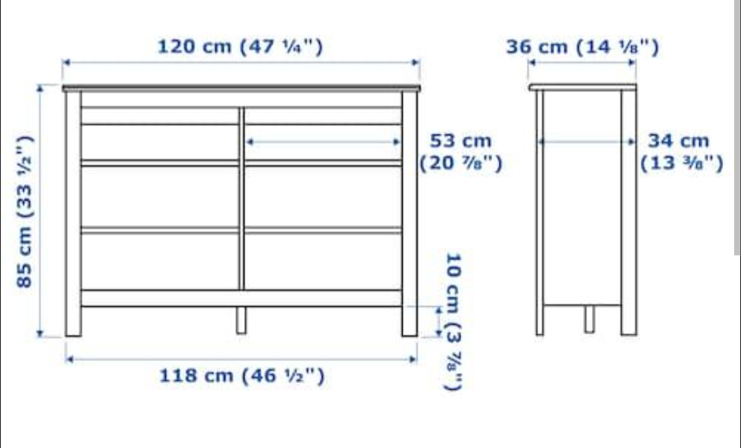 IKEA Brusali White TV Stand - photo 3