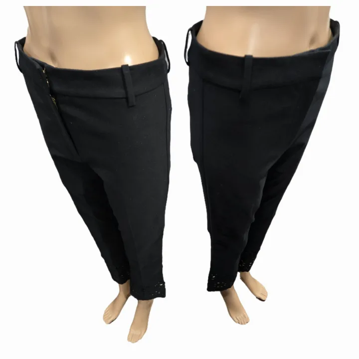 10 Crosby Derek Lam Cropped Flare Stretch-Cotton Trousers Size 4 image indicator(6)