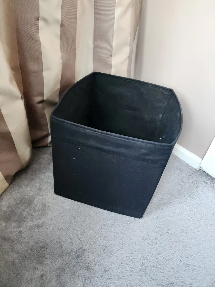Black Fabric Storage Bin