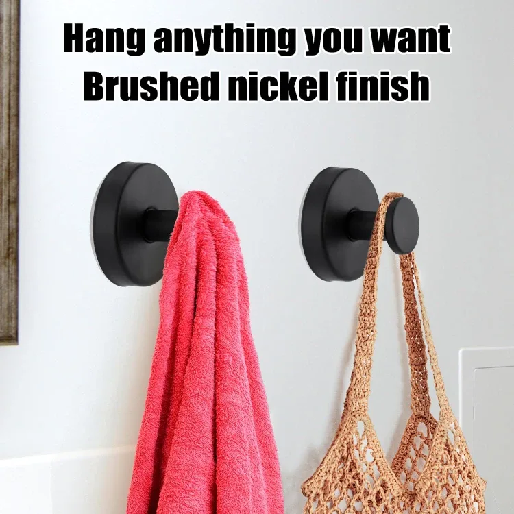 Set of 2 Stainless Steel Suction Cup Hooks - Black image indicator(7)