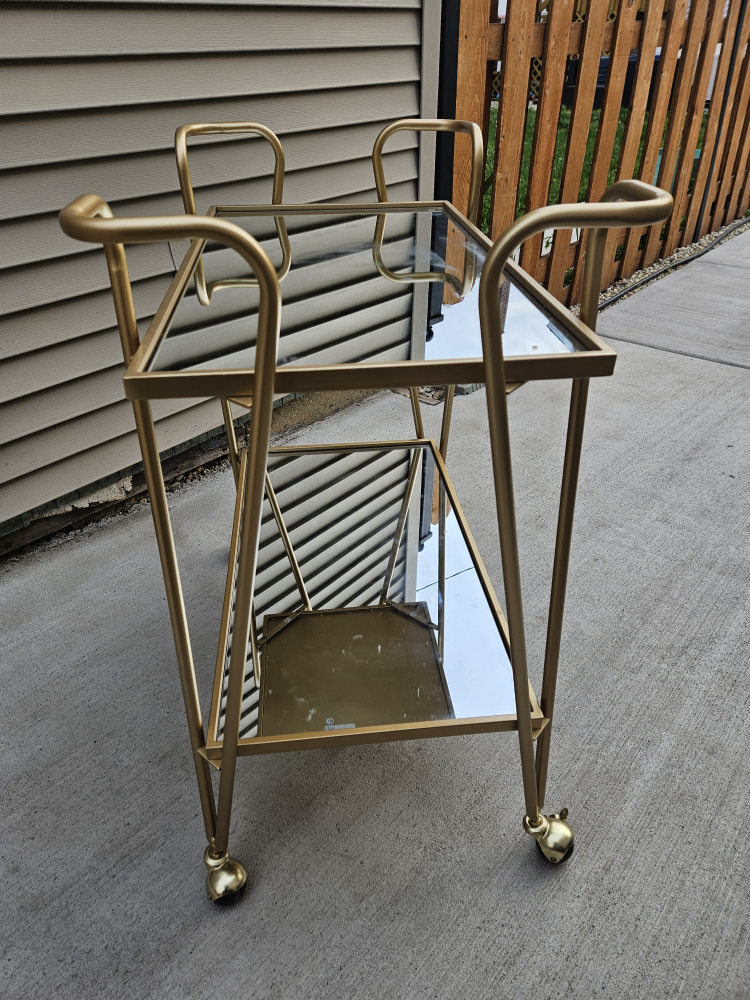 Gold Rolling Bar Cart - photo 2