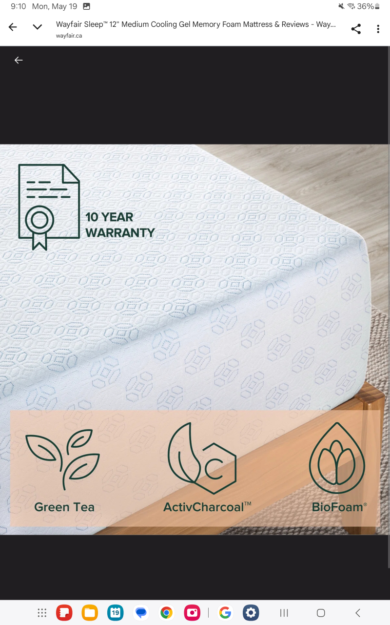 Wayfair Sleep 12" Medium Cooling Gel Memory Foam Mattress - photo 2