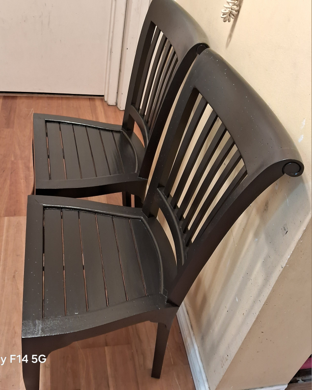 2 Solid Hard Wood Chairs(pick up today) - photo 2