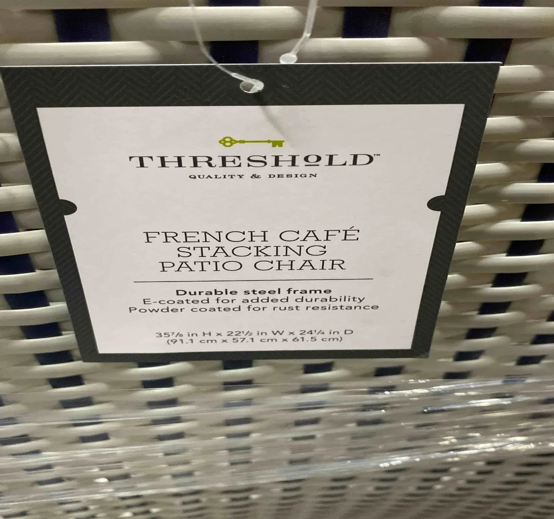 4 Threshold French Cafe Stacking Patio Accent Chairs image indicator(2)