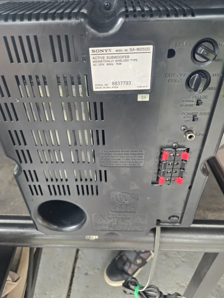 Sony SA-W2500 Active Subwoofer image indicator(4)