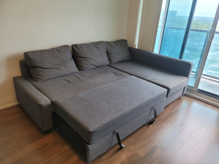 ikea - Grey Sectional Sofa Bed
