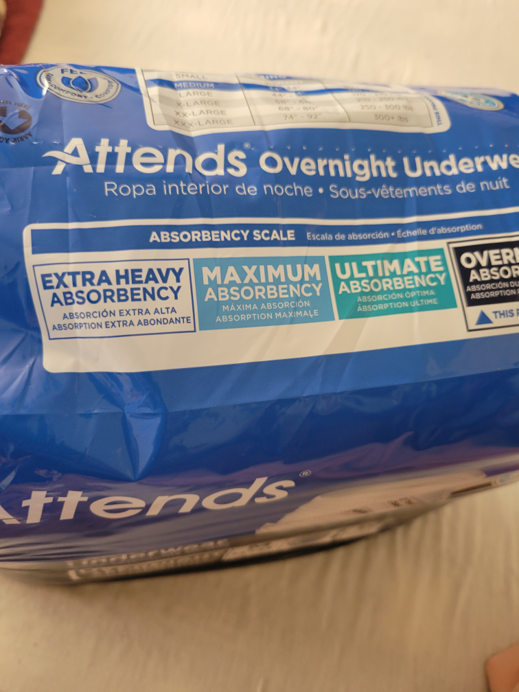 Attends Overnight Underwear, Medium, 16 Count - photo 2