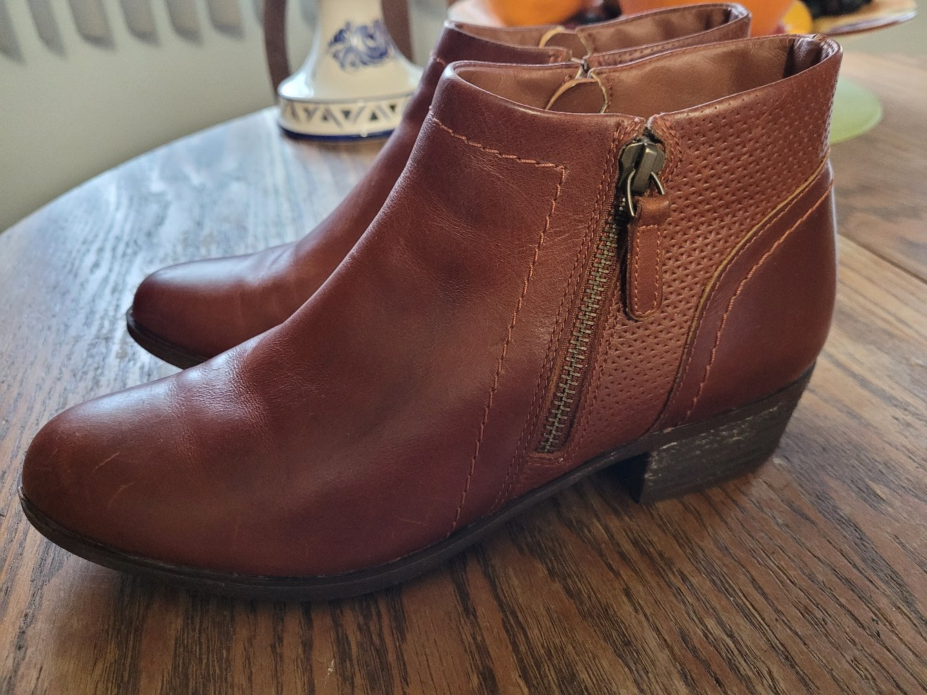 Rocport Brown Leather Ankle Boots
