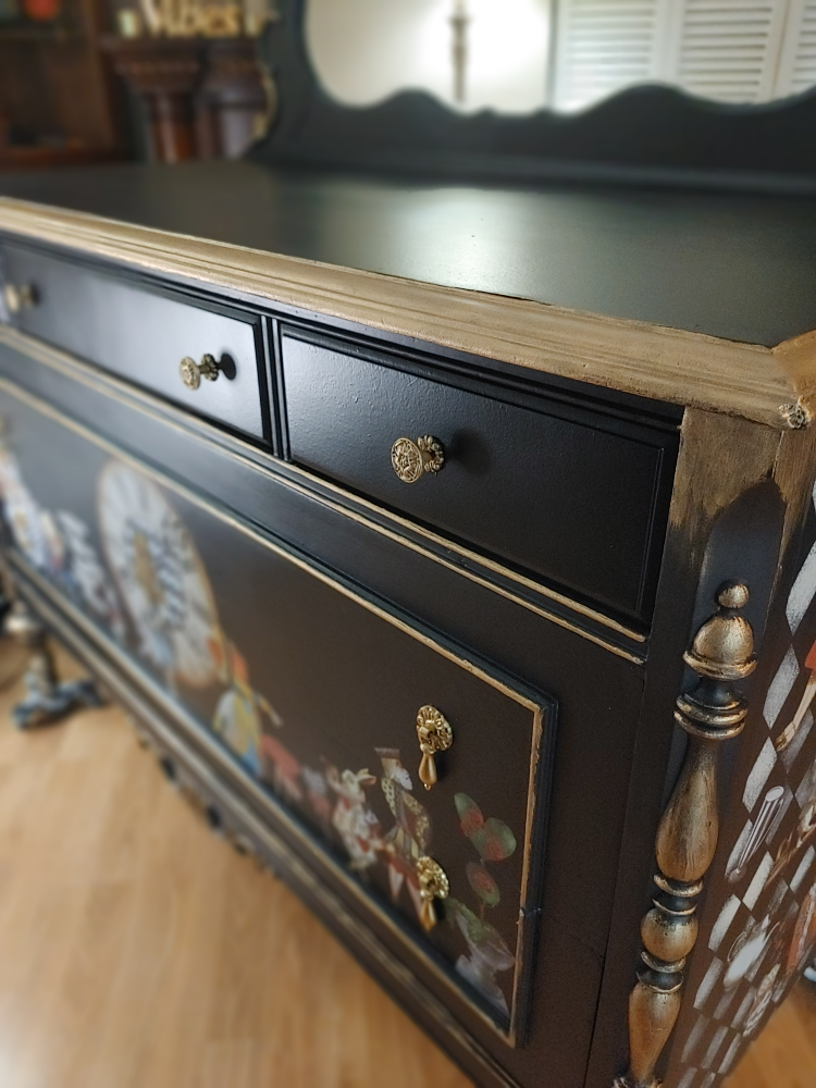Alice in Wonderland Painted Dresser - photo 4