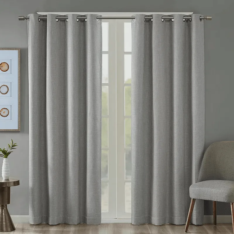 Grey Curtain Full Blackout x 2 Items thumbnail