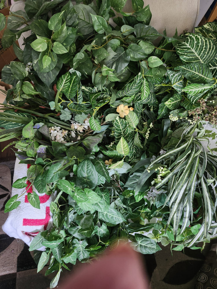 Free ..assortment of fake plants