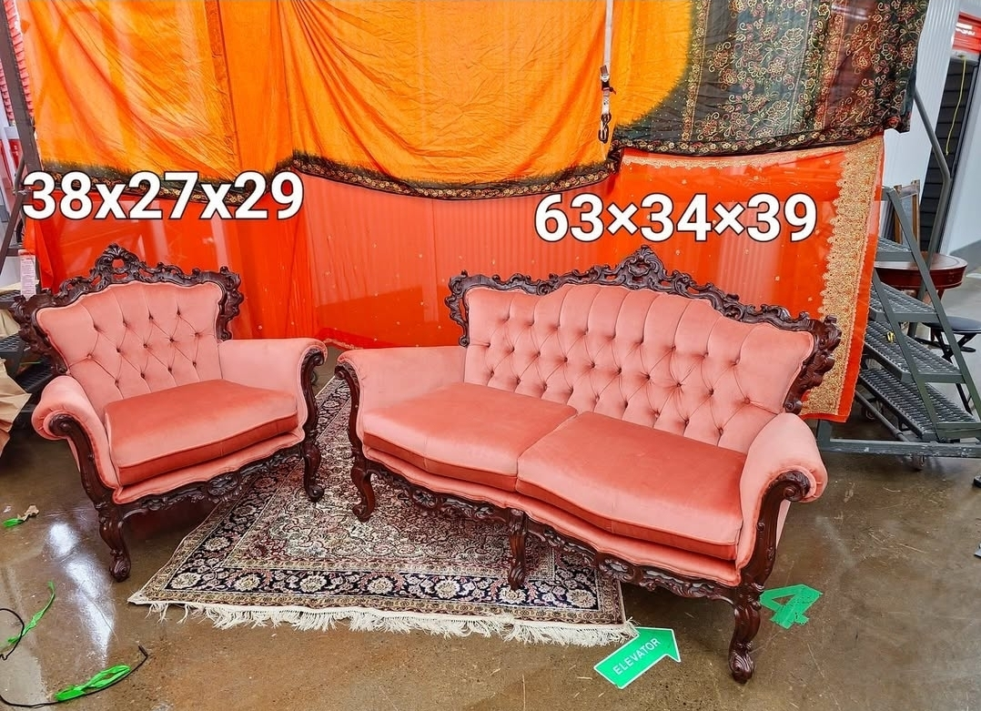 Vintage Rose-coloured Reproduction Rococo-Style - photo 5