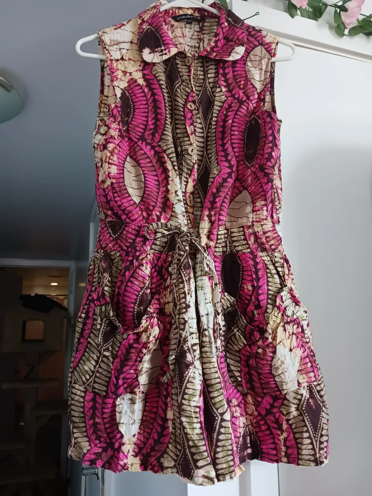 Chaudry S Sleeveless Dress - Pink Pattern thumbnail